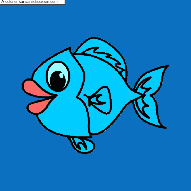 Coloriage Poisson d'avril !  par Lilya 