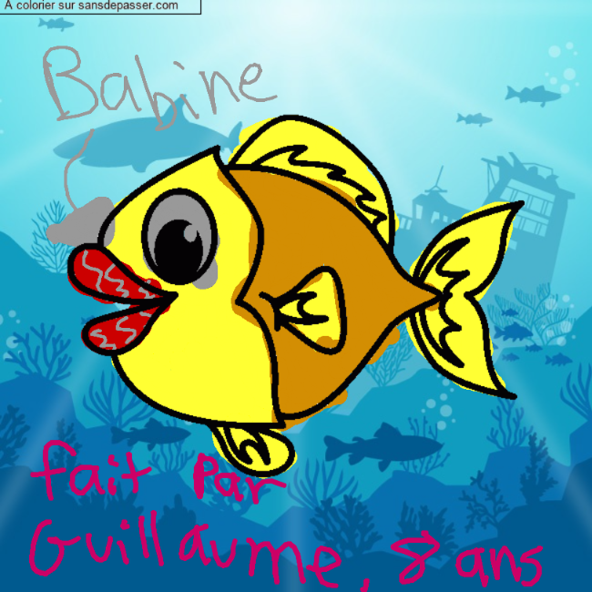 Coloriage Poisson d'avril !  par un invit&eacute;