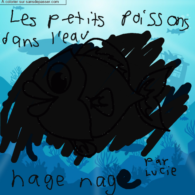 Coloriage Poisson d'avril !  par un invit&eacute;