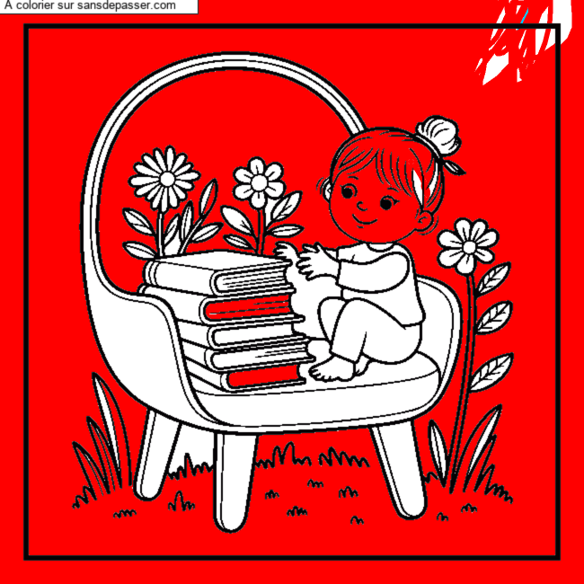 Coloriage Girly - Printemps 8 par un invit&eacute;