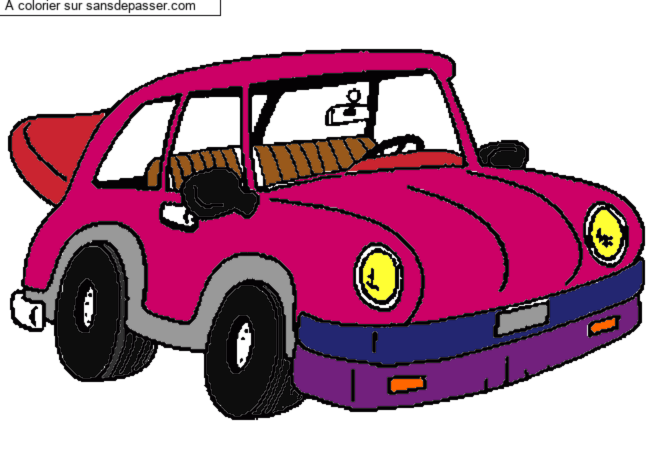Coloriage Petite voiture par Pikatanjiro