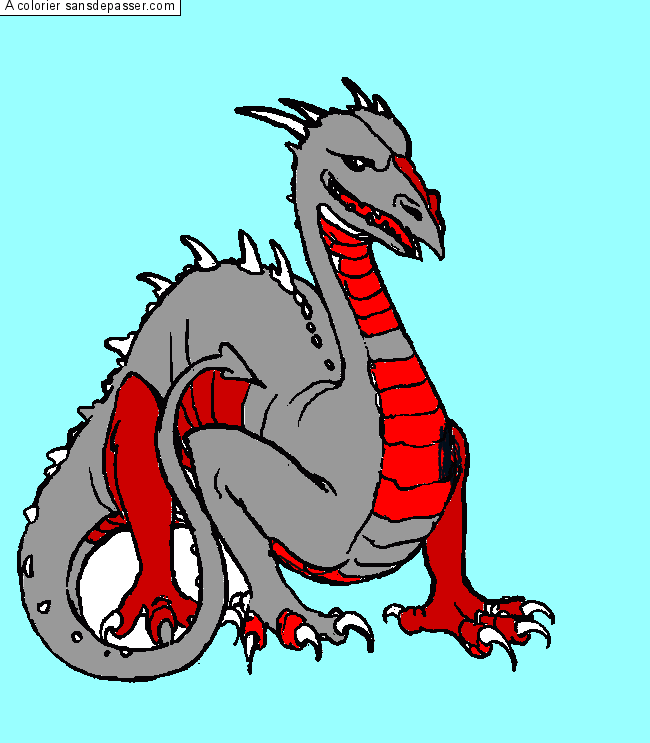 Coloriage Dragon terrifiant