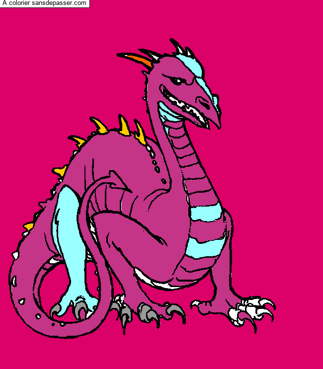 Coloriage Dragon terrifiant par un invité
