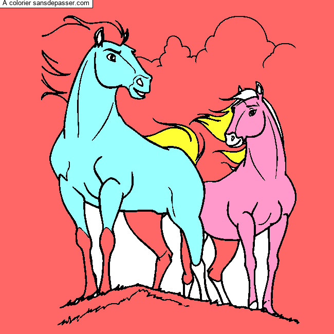 Chevaux au vent par EVA57