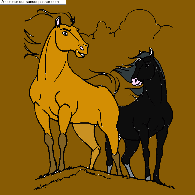 Chevaux au vent par un invit&eacute;