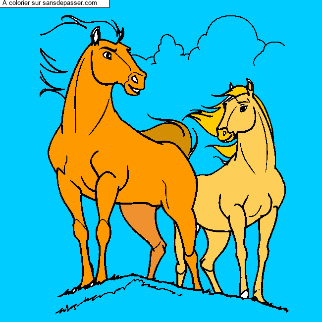 Chevaux au vent par un invit&eacute;