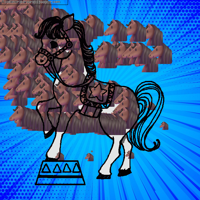 Cheval de cirque par un invit&eacute;