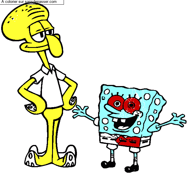 Bob l'&eacute;ponge et Carlo le calamar par merdouille de credouille