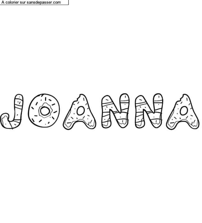 Coloriage pr&eacute;nom personnalis&eacute; "joanna" par andy155