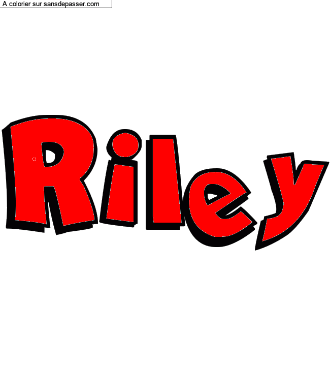Coloriage pr&eacute;nom personnalis&eacute; "Riley" par un invit&eacute;