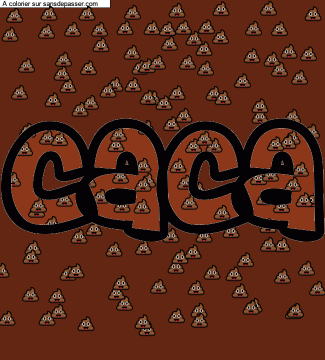 Coloriage pr&eacute;nom personnalis&eacute; "caca" par un invit&eacute;