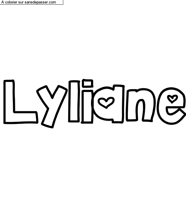 Coloriage pr&eacute;nom personnalis&eacute; "Lyliane" par un invit&eacute;