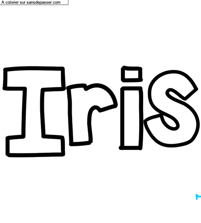 Coloriage pr&eacute;nom personnalis&eacute; "Iris" par un invit&eacute;