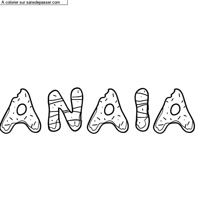 Coloriage pr&eacute;nom personnalis&eacute; "Anaia" par un invit&eacute;