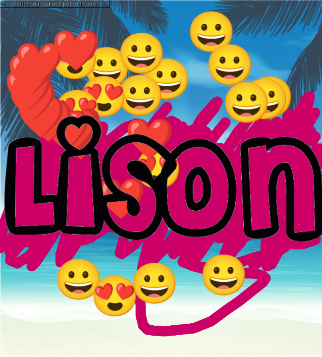 Coloriage pr&eacute;nom personnalis&eacute; "Lison" par un invit&eacute;