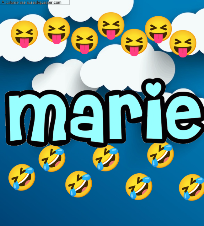 Coloriage pr&eacute;nom personnalis&eacute; "Marie" par un invit&eacute;