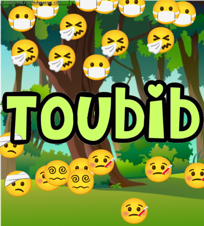 Coloriage pr&eacute;nom personnalis&eacute; "Toubib" par un invit&eacute;