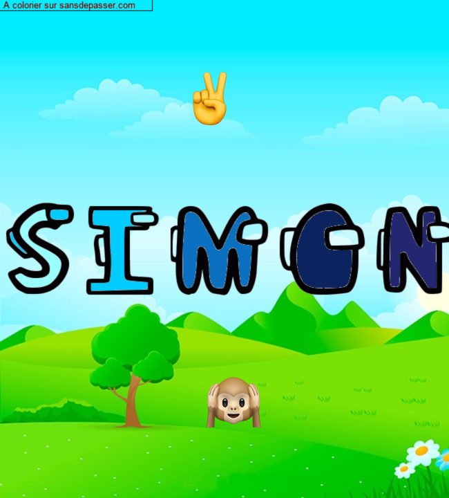 Coloriage pr&eacute;nom personnalis&eacute; "SIMON" par un invit&eacute;
