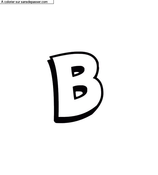 Coloriage pr&eacute;nom personnalis&eacute; "B" par Diana