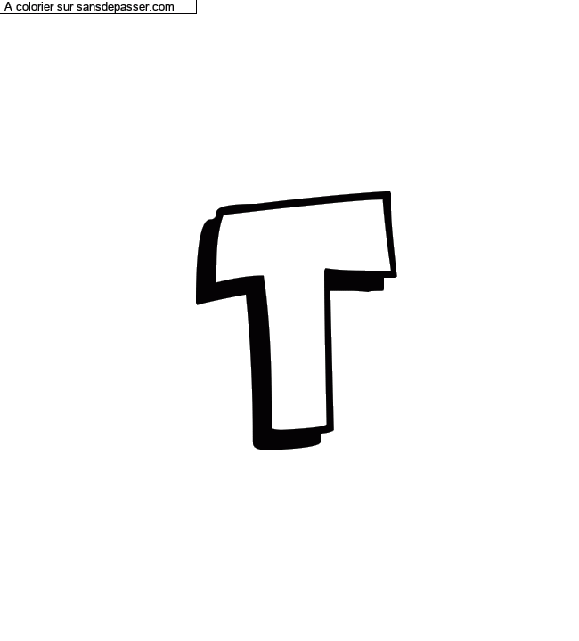 Coloriage pr&eacute;nom personnalis&eacute; "T" par Diana
