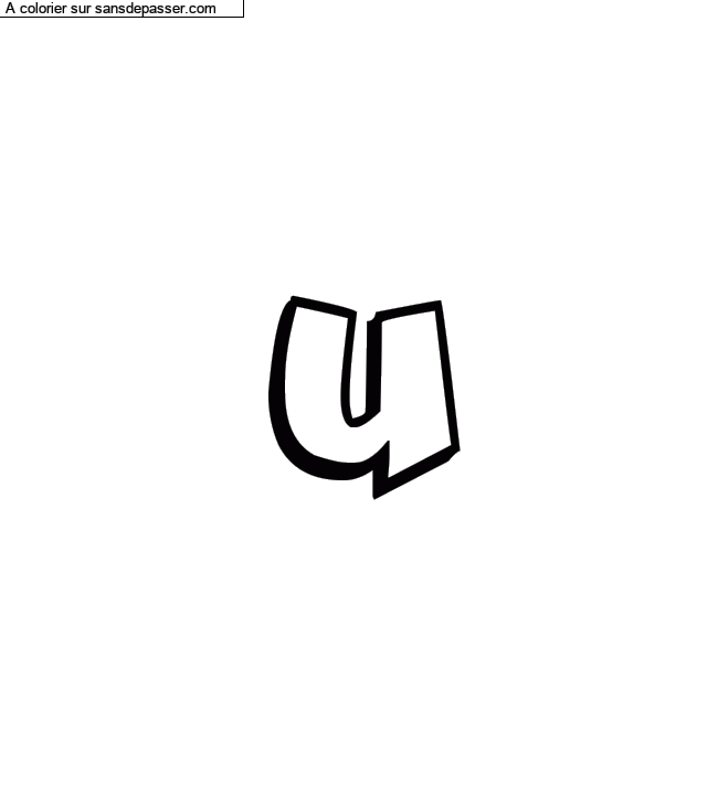 Coloriage pr&eacute;nom personnalis&eacute; "u" par Diana