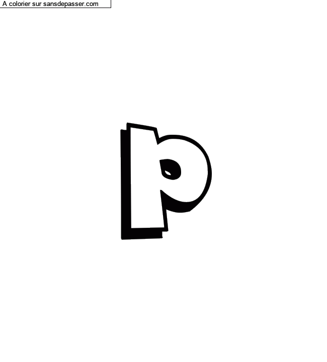 Coloriage pr&eacute;nom personnalis&eacute; "p" par Diana