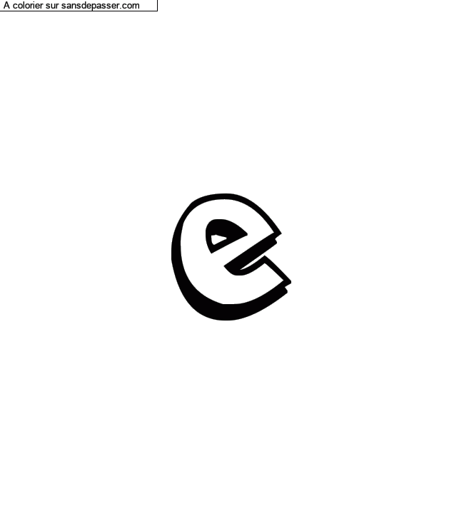Coloriage pr&eacute;nom personnalis&eacute; "e" par Diana