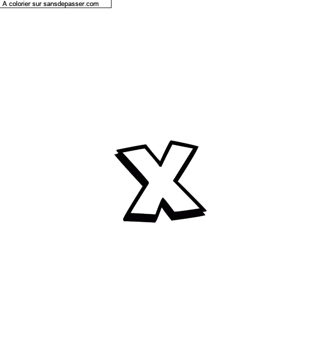 Coloriage pr&eacute;nom personnalis&eacute; "x" par Diana