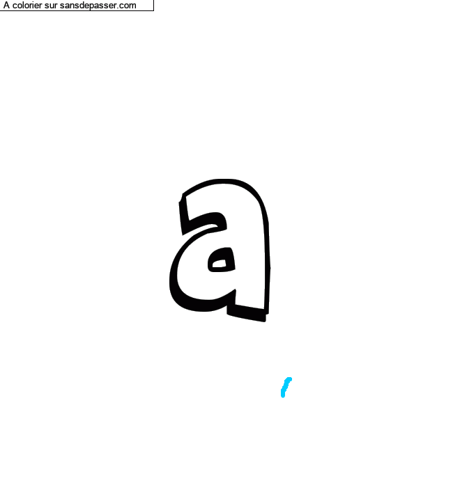 Coloriage pr&eacute;nom personnalis&eacute; "a" par Diana