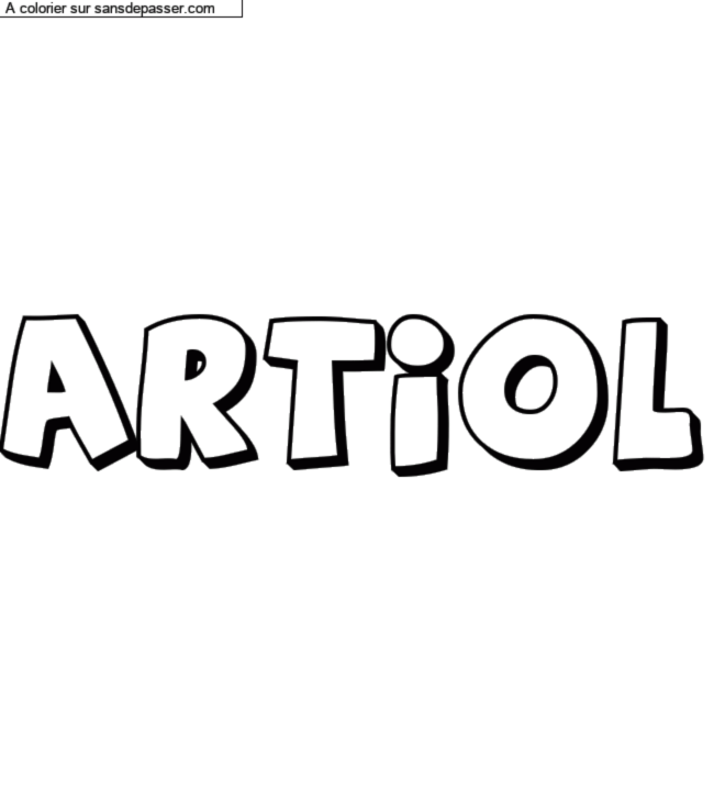 Coloriage pr&eacute;nom personnalis&eacute; "artiol" par un invit&eacute;
