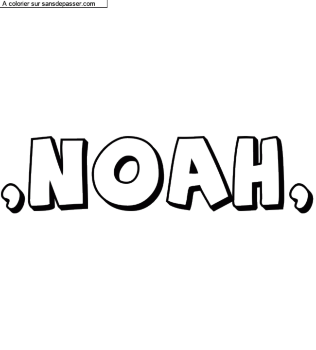 Coloriage pr&eacute;nom personnalis&eacute; ",Noah," par un invit&eacute;