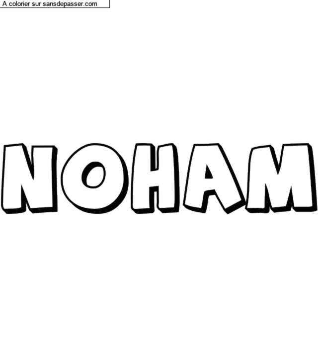 Coloriage pr&eacute;nom personnalis&eacute; "Noham" par un invit&eacute;