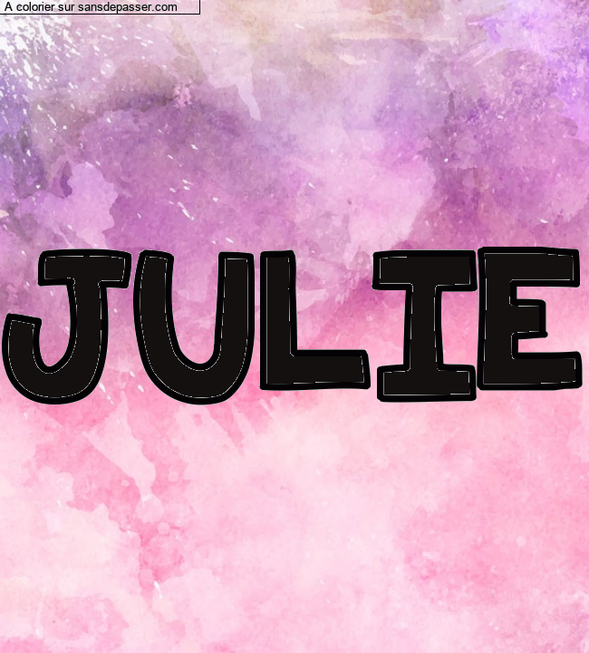 Coloriage pr&eacute;nom personnalis&eacute; "JULIE" par Ad&egrave;le51