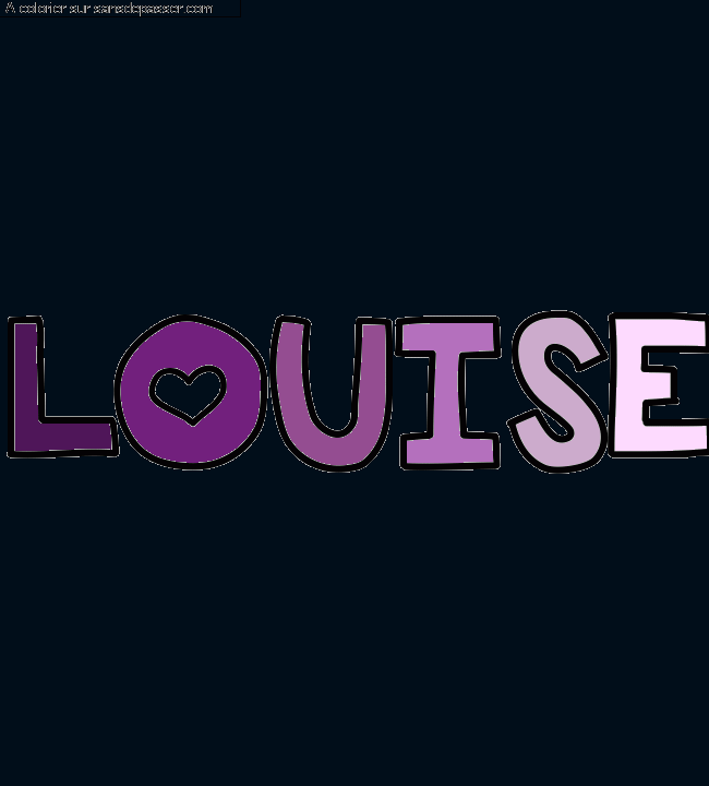 Coloriage pr&eacute;nom personnalis&eacute; "LOUISE" par Ad&egrave;le51