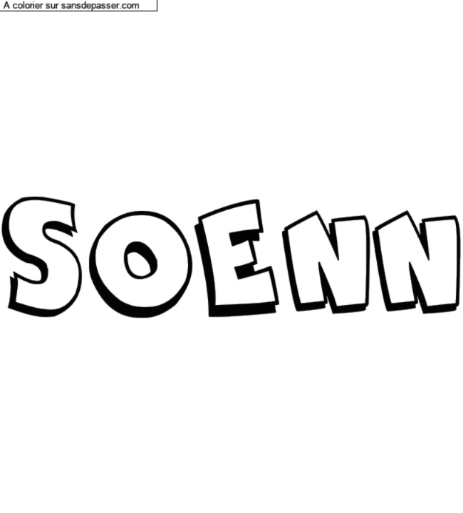 Coloriage pr&eacute;nom personnalis&eacute; "SOENN" par un invit&eacute;