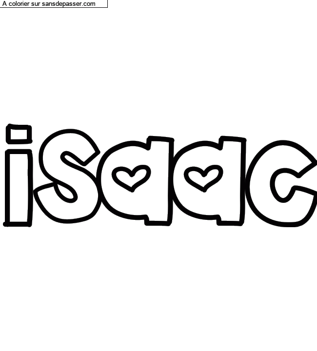 Coloriage pr&eacute;nom personnalis&eacute; "isaac" par un invit&eacute;