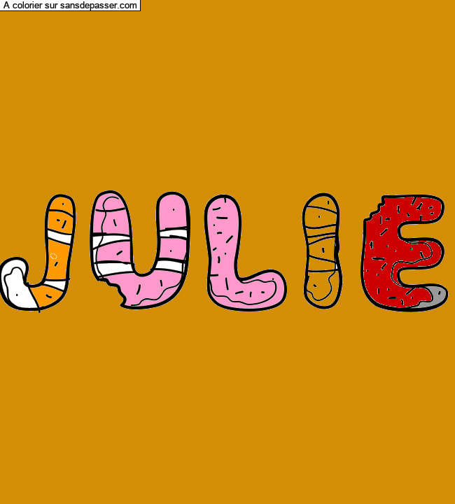 Coloriage pr&eacute;nom personnalis&eacute; par EVA57
