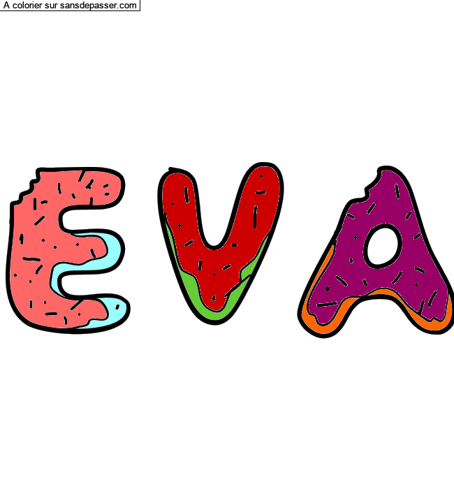Coloriage pr&eacute;nom personnalis&eacute; par EVA57