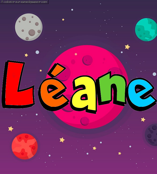 Coloriage pr&eacute;nom personnalis&eacute; par L&eacute;l&eacute;