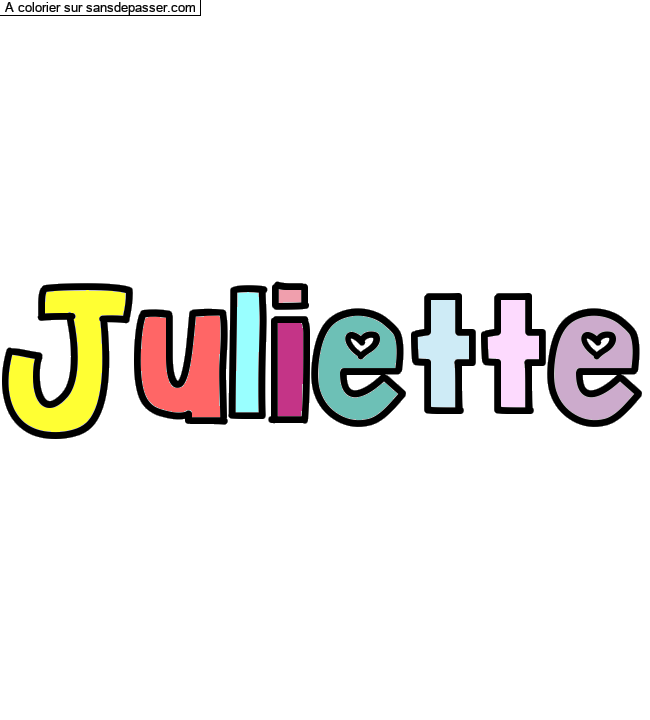 Coloriage pr&eacute;nom personnalis&eacute; par un invit&eacute;