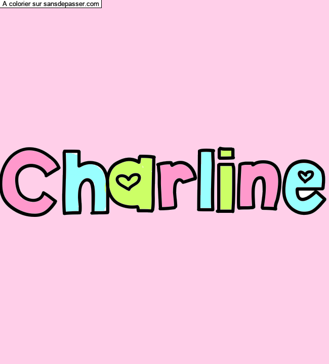 Coloriage pr&eacute;nom personnalis&eacute; par un invit&eacute;