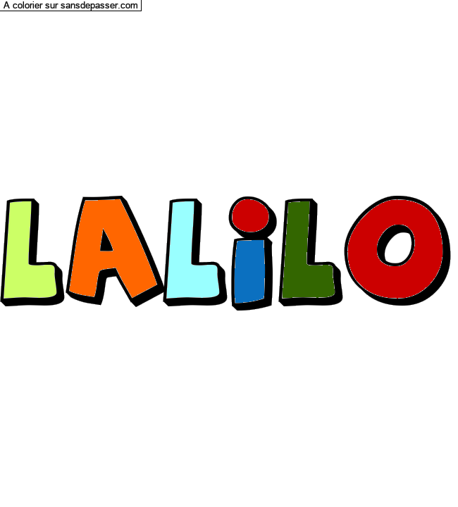 Coloriage pr&eacute;nom personnalis&eacute; par un invit&eacute;