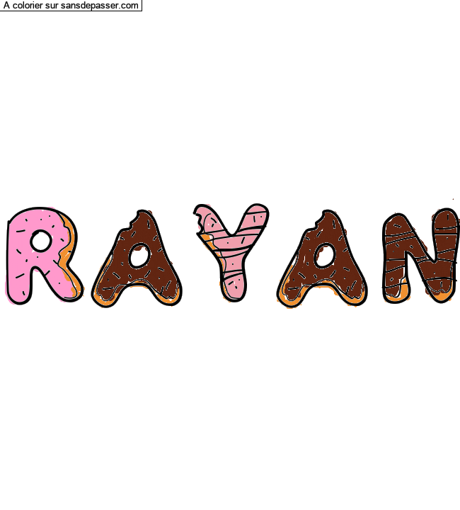 Coloriage prénom personnalisé par rayanou
