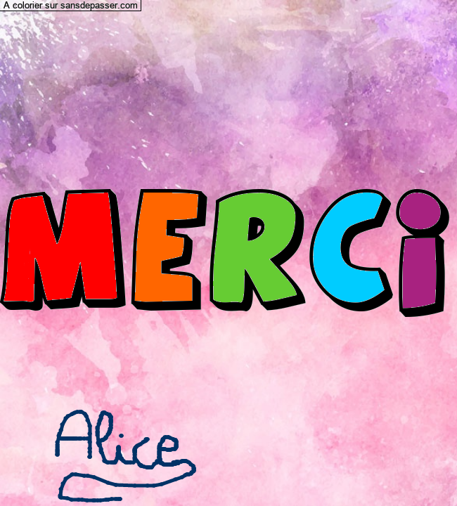 Coloriage pr&eacute;nom personnalis&eacute; par un invit&eacute;