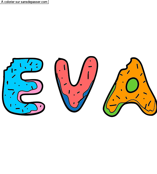 Coloriage pr&eacute;nom personnalis&eacute; par un invit&eacute;