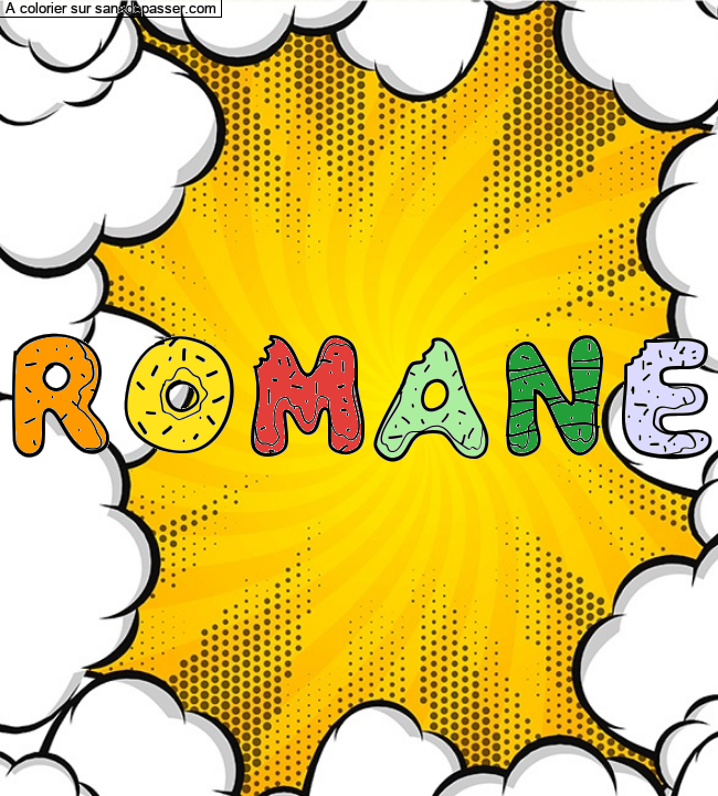 Coloriage pr&eacute;nom personnalis&eacute; par un invit&eacute;