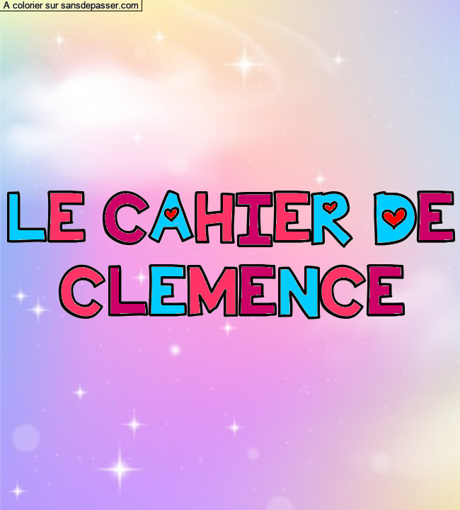 Coloriage pr&eacute;nom personnalis&eacute; par un invit&eacute;