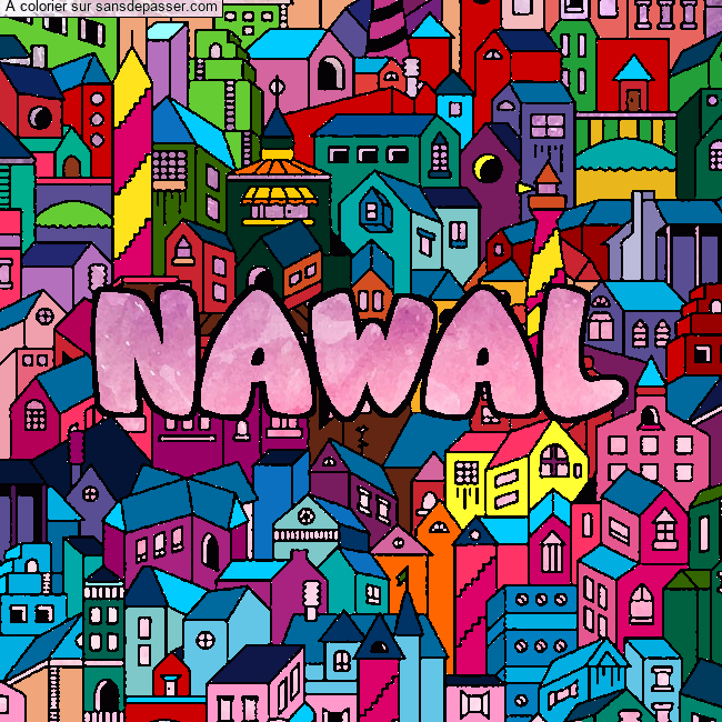 Coloriage NAWAL - d&eacute;cor Ville