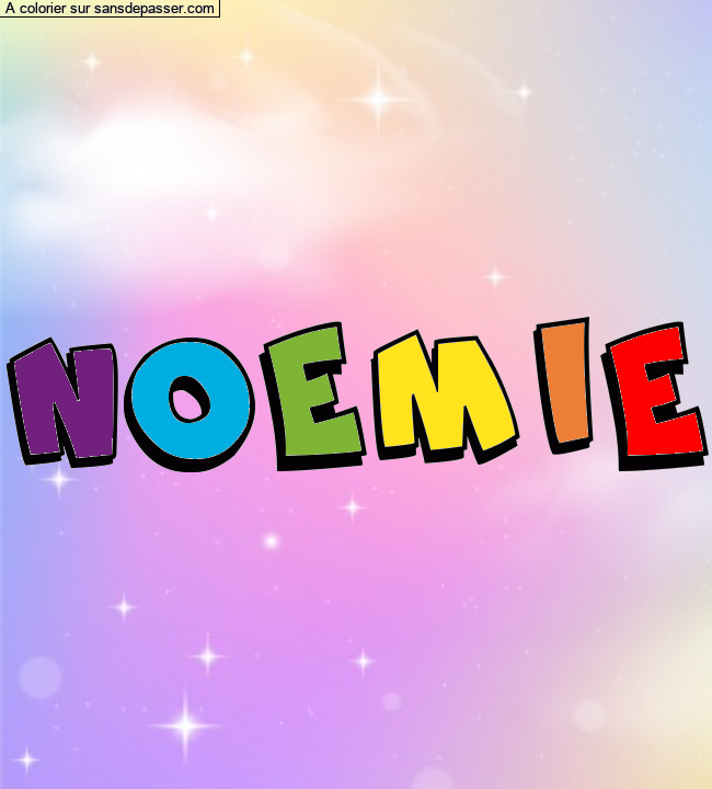 Coloriage personnalis&eacute; par Noemie et mathis 
