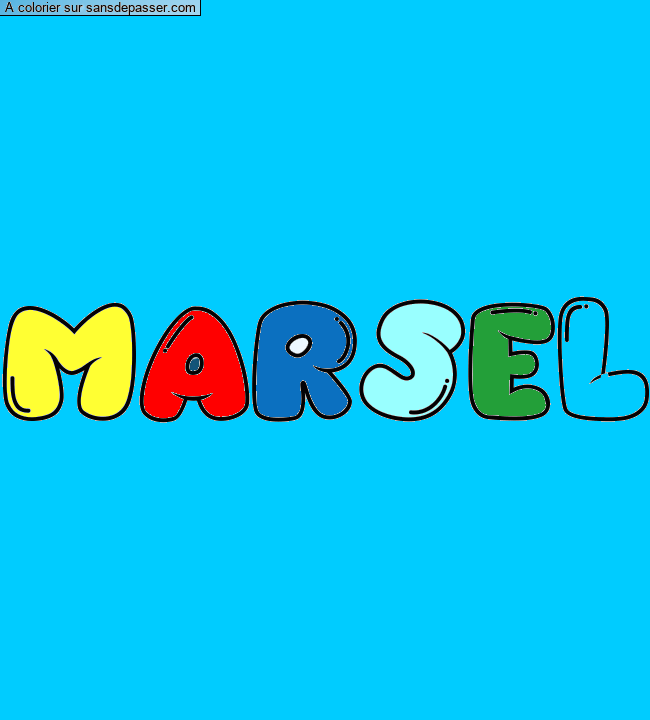 Coloriage pr&eacute;nom personnalis&eacute; par un invit&eacute;
